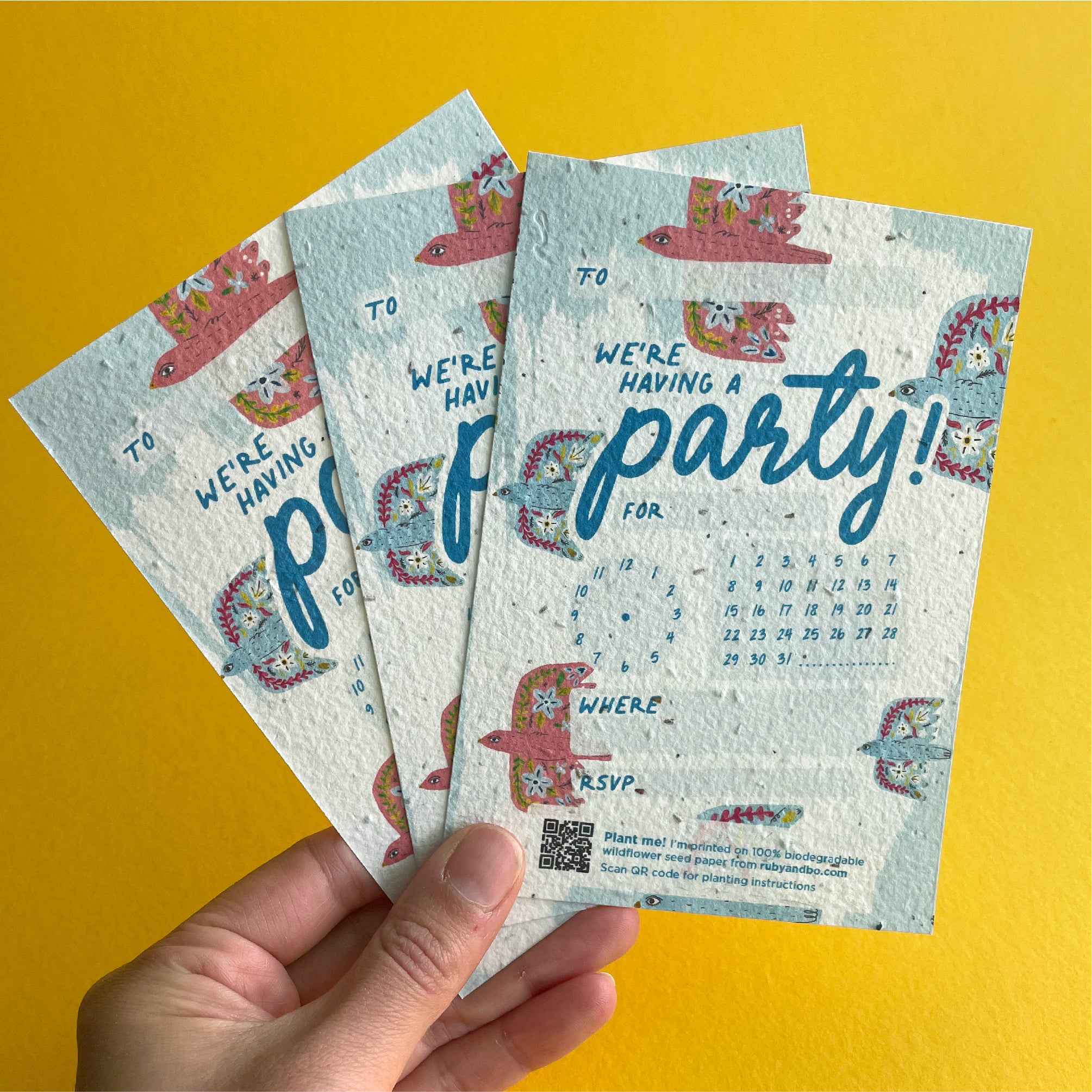 Tweet Tweet Plant-a-Party Invitation Set
