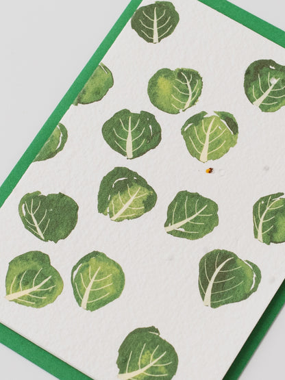 Brussel Sprout Plantable Christmas Card