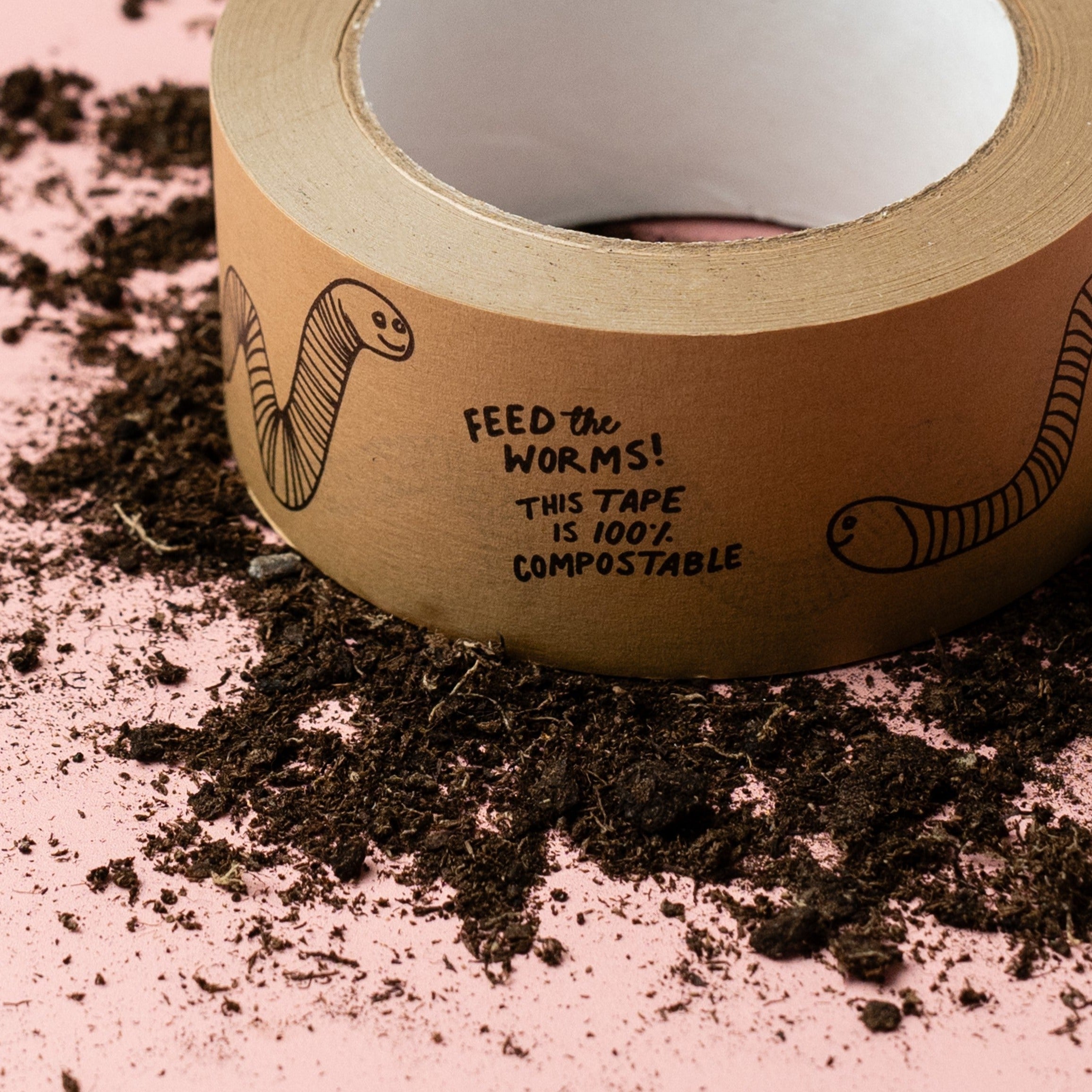 Feed The Worms Kraft Paper Tape 48mm x 50m