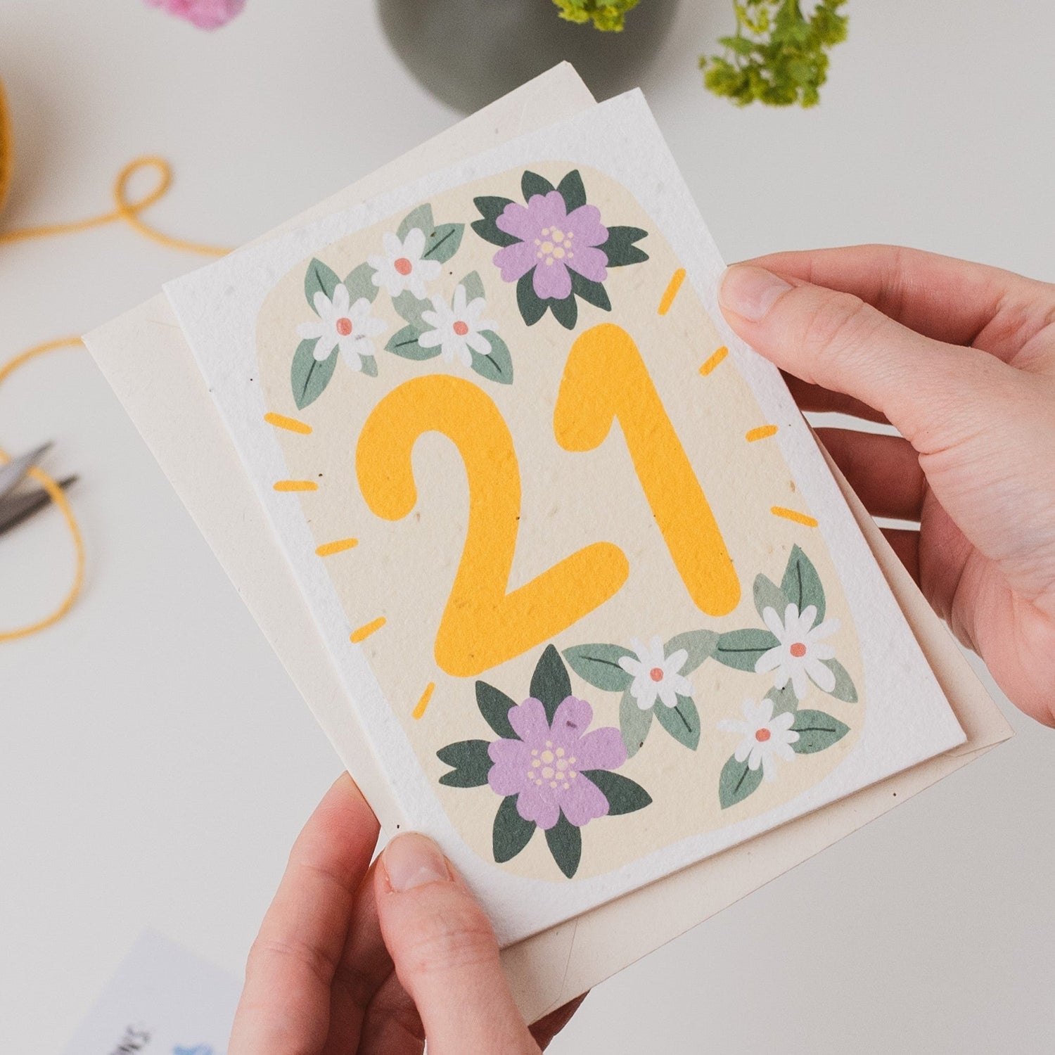 Plantable 21st Birthday Card