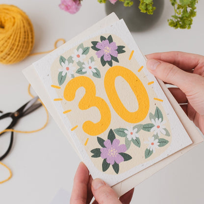 Plantable 30th Birthday Card