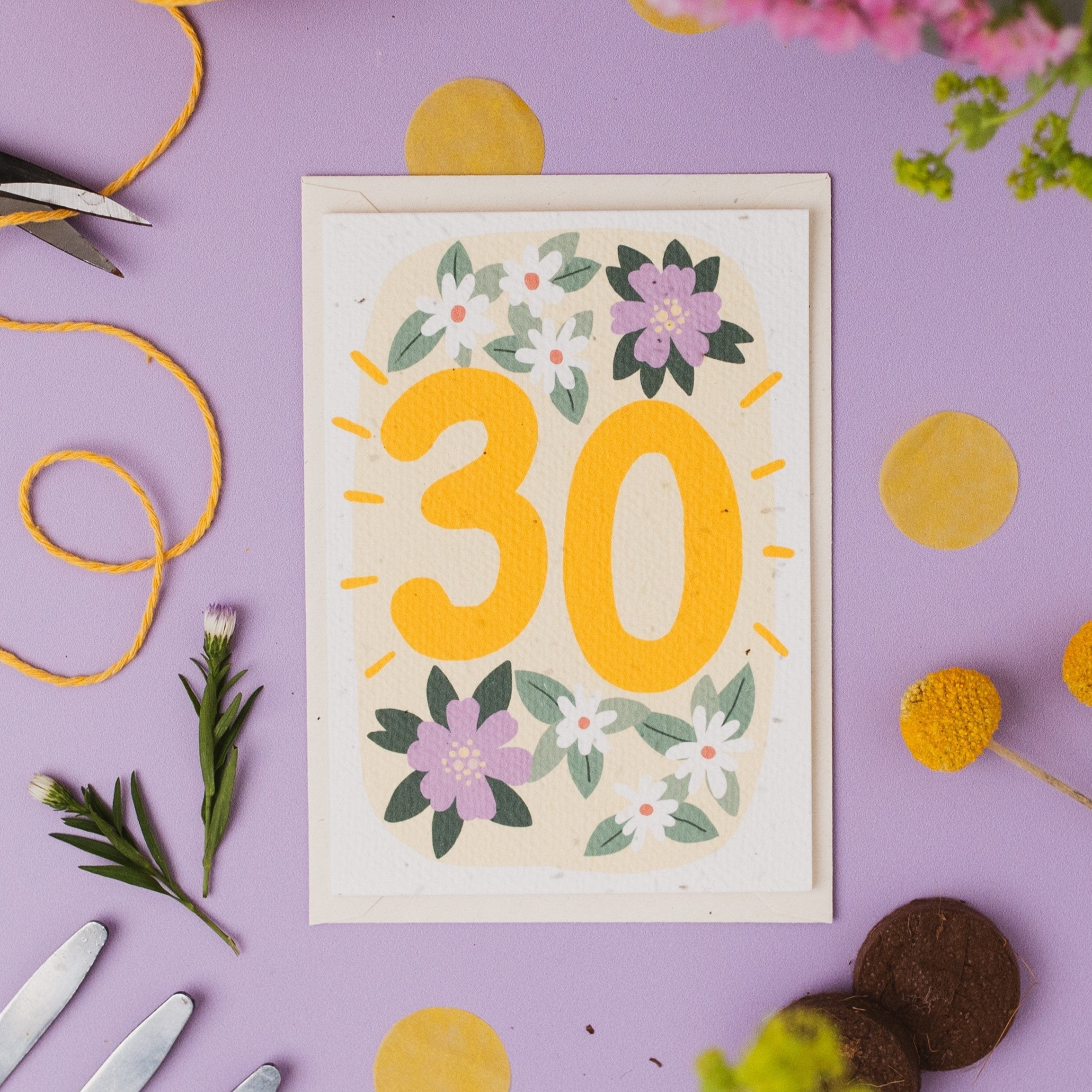 Plantable 30th Birthday Card