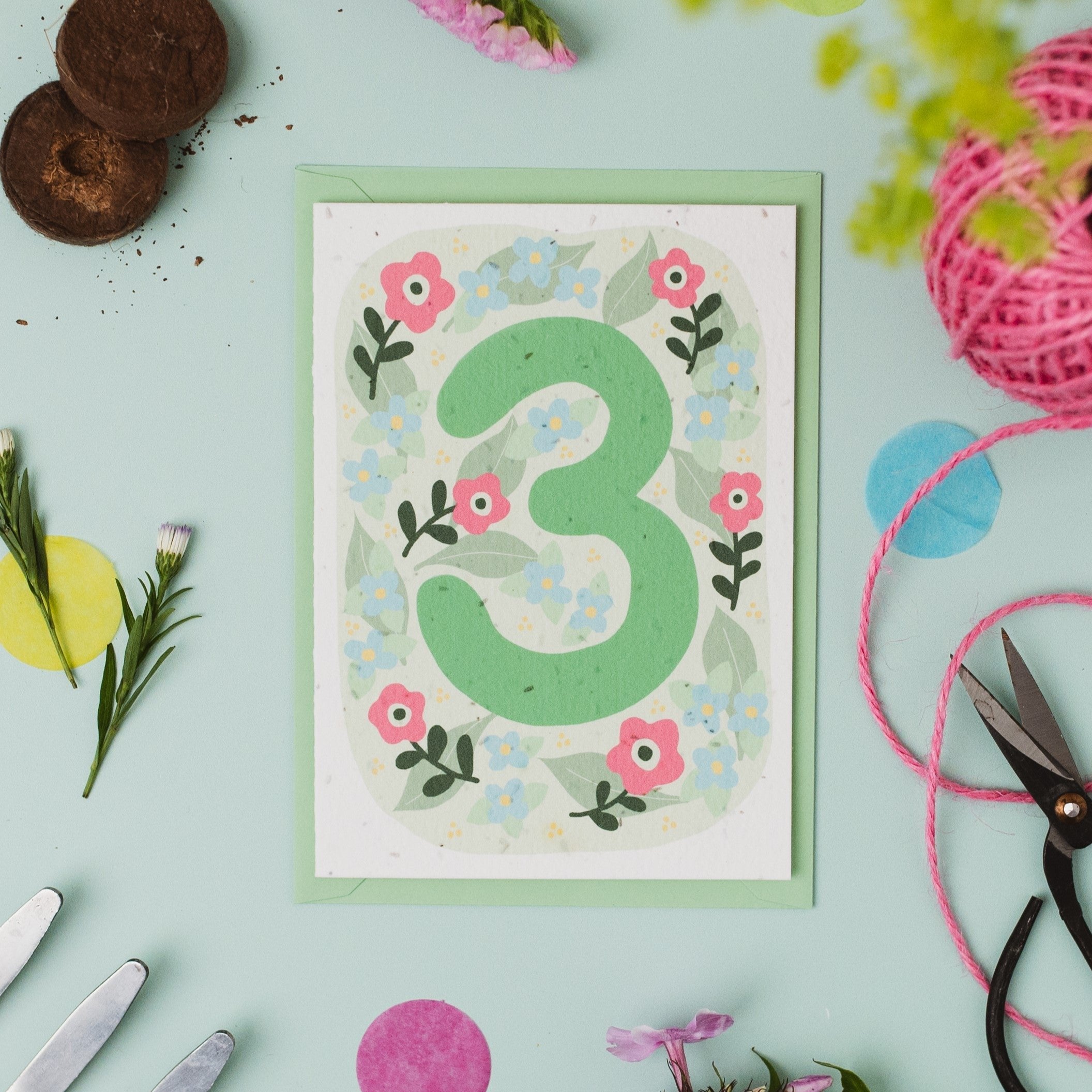 Plantable 3rd Birthday Card