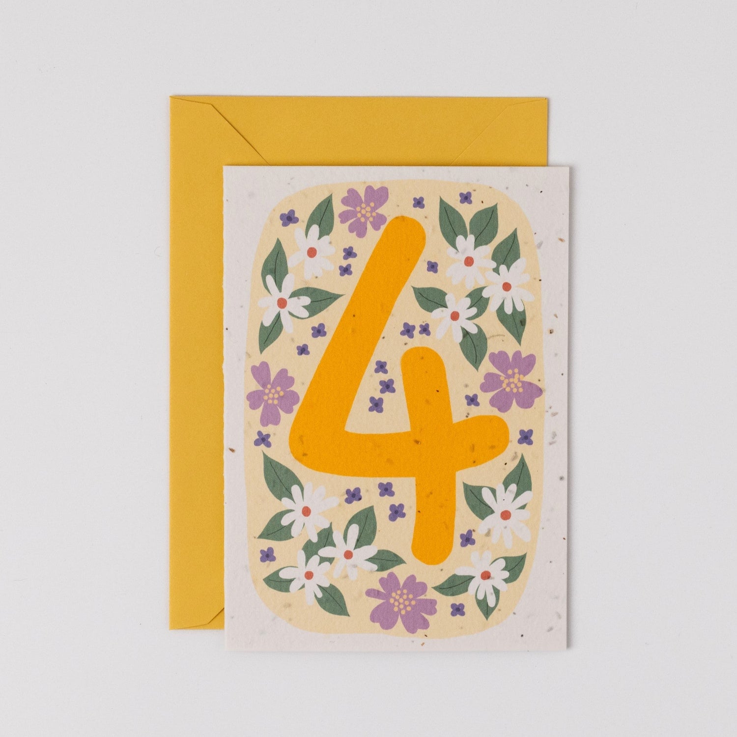 Plantable 4th Birthday Card