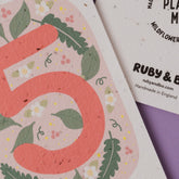 Plantable 5th Birthday Card