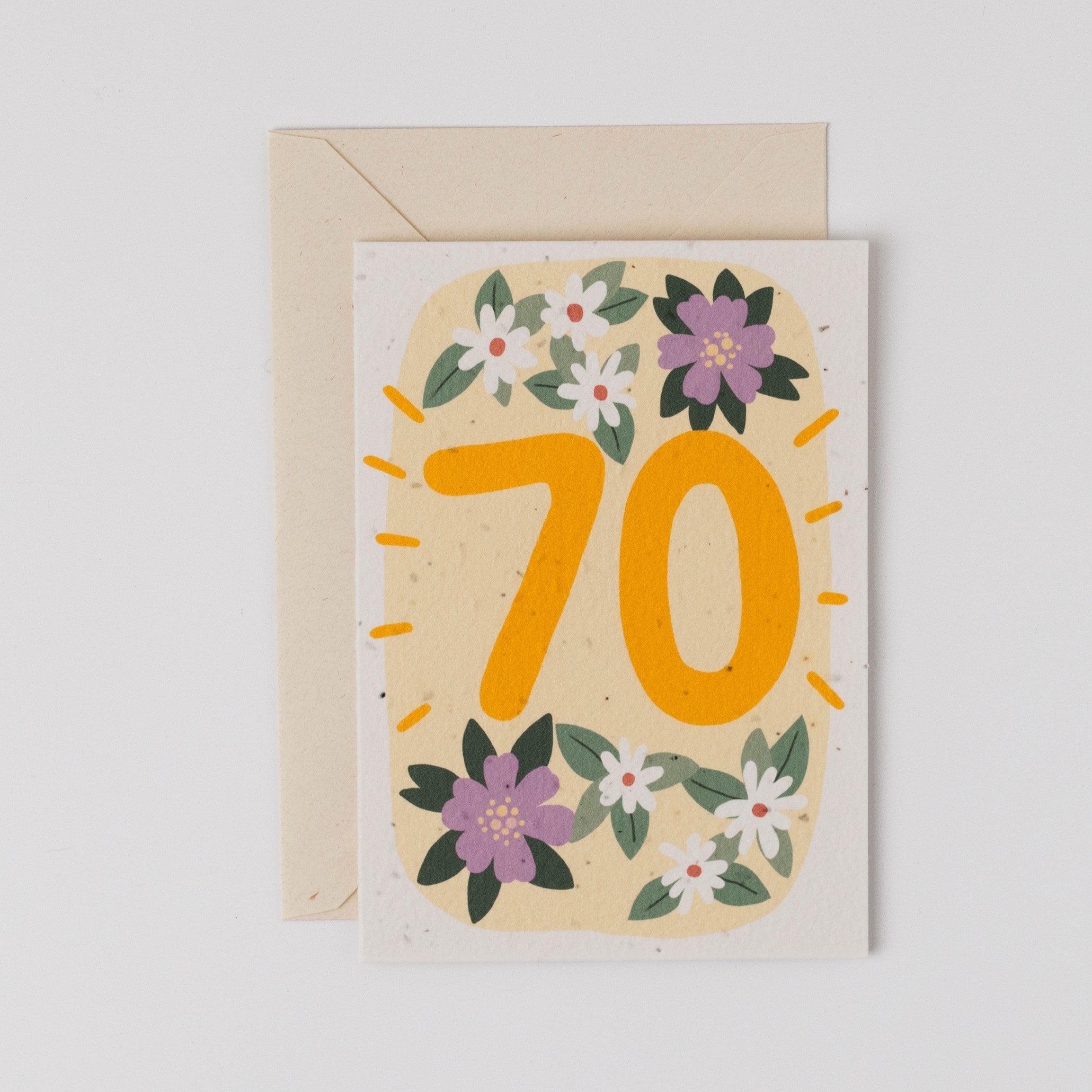 Plantable 70th Birthday Card