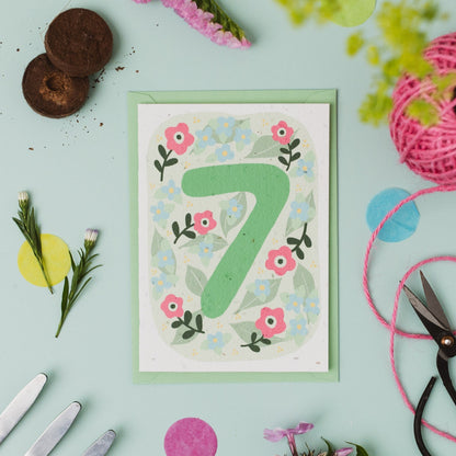 Plantable 7th Birthday Card