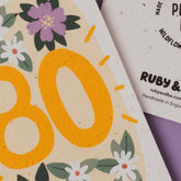 Plantable 80th Birthday Card