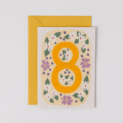 Plantable 8th Birthday Card