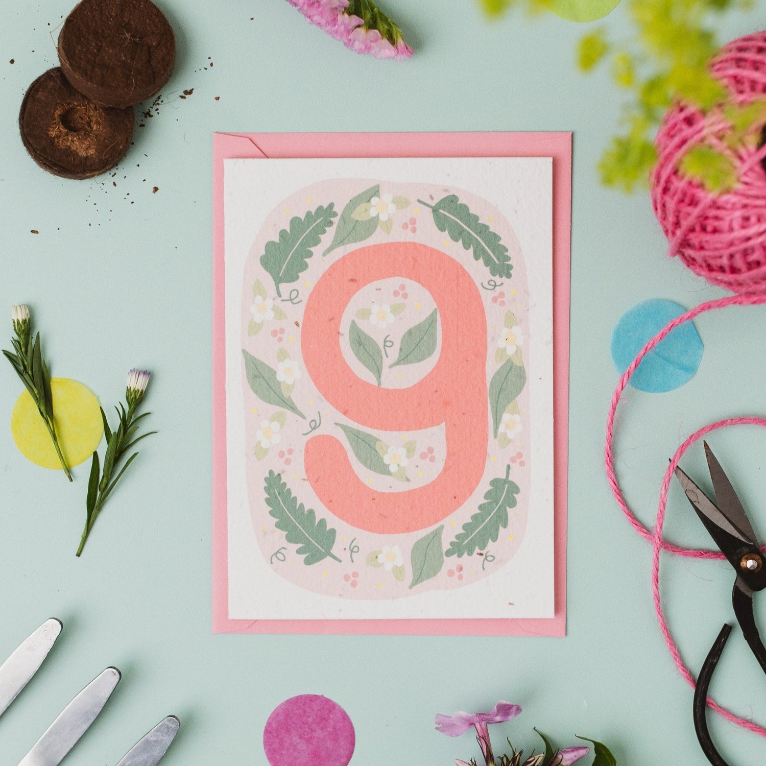 Plantable 9th Birthday Card