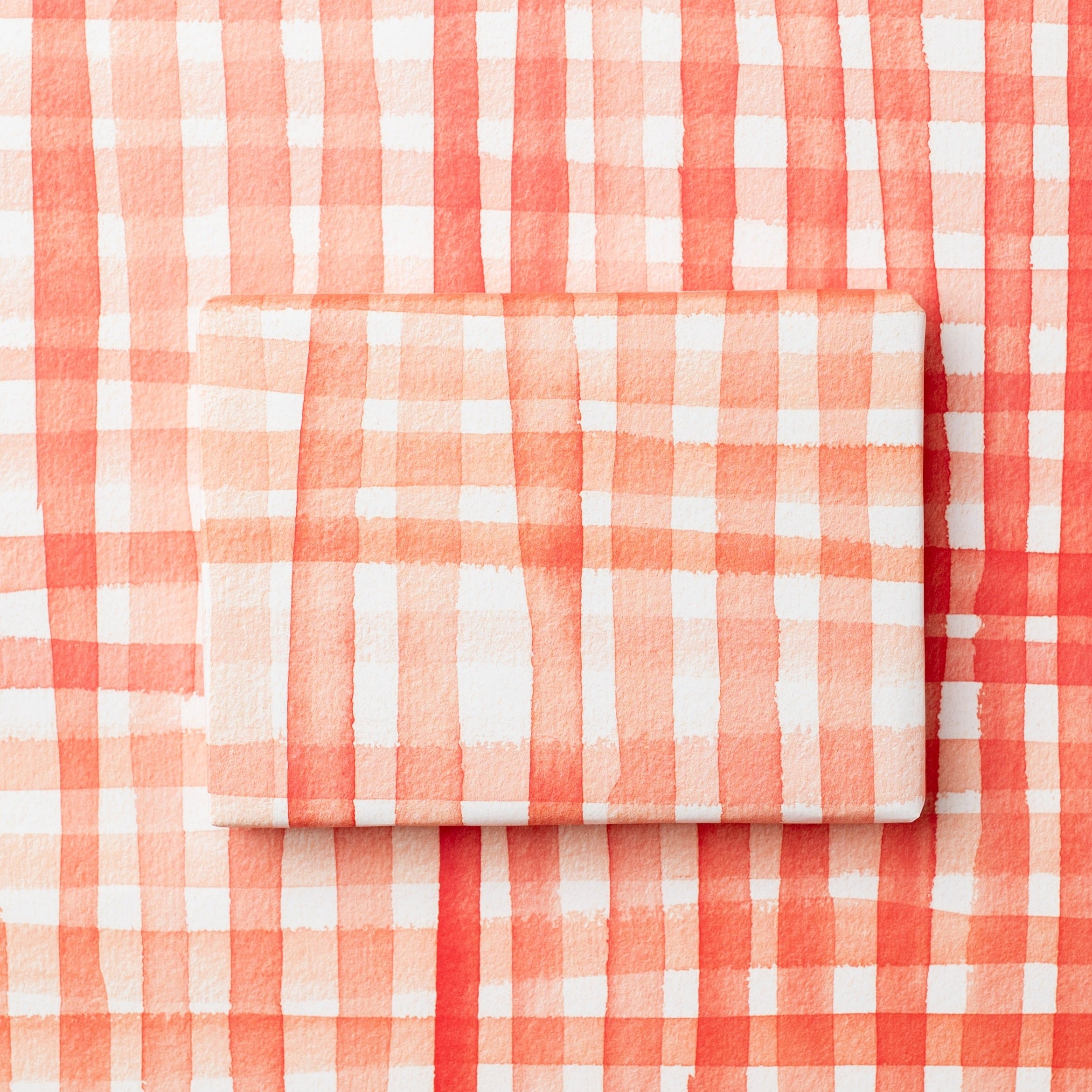Ruby &amp; Bo Gingham Recycled Wrap &amp; Plantable Tag Set