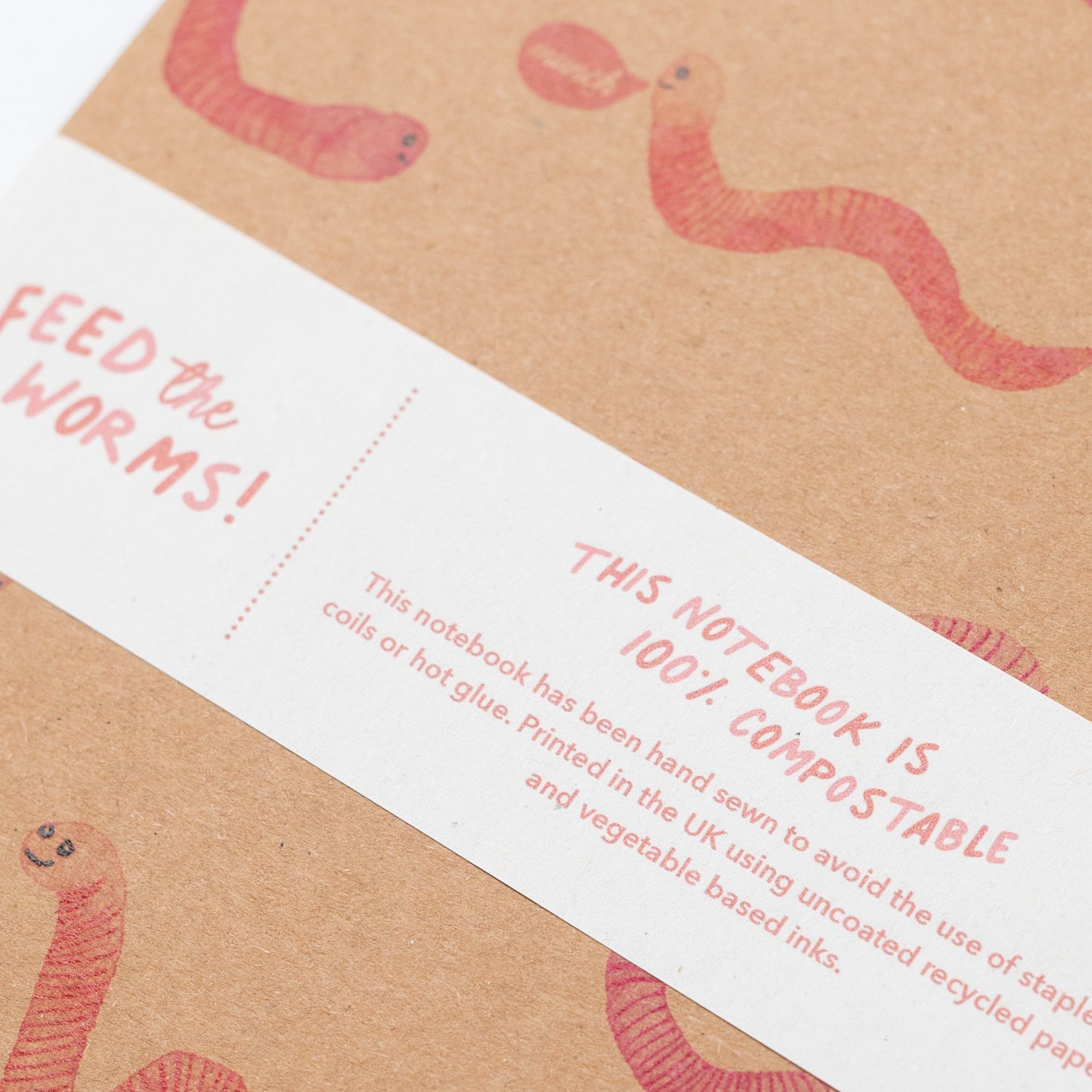 Feed the Worms 100% Compostable Notebook