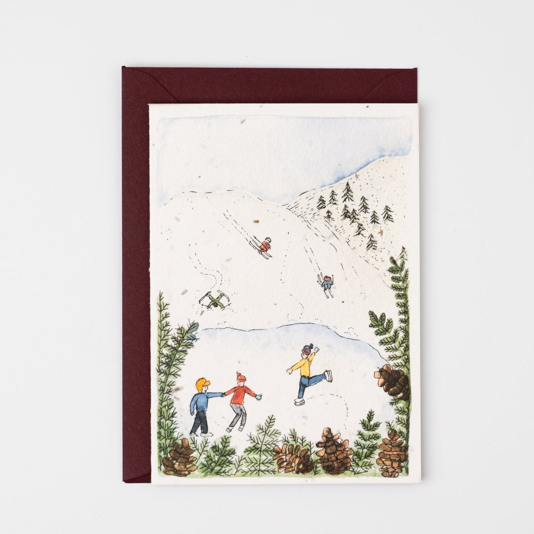 Skaters &amp; Skiers Plantable Christmas Card