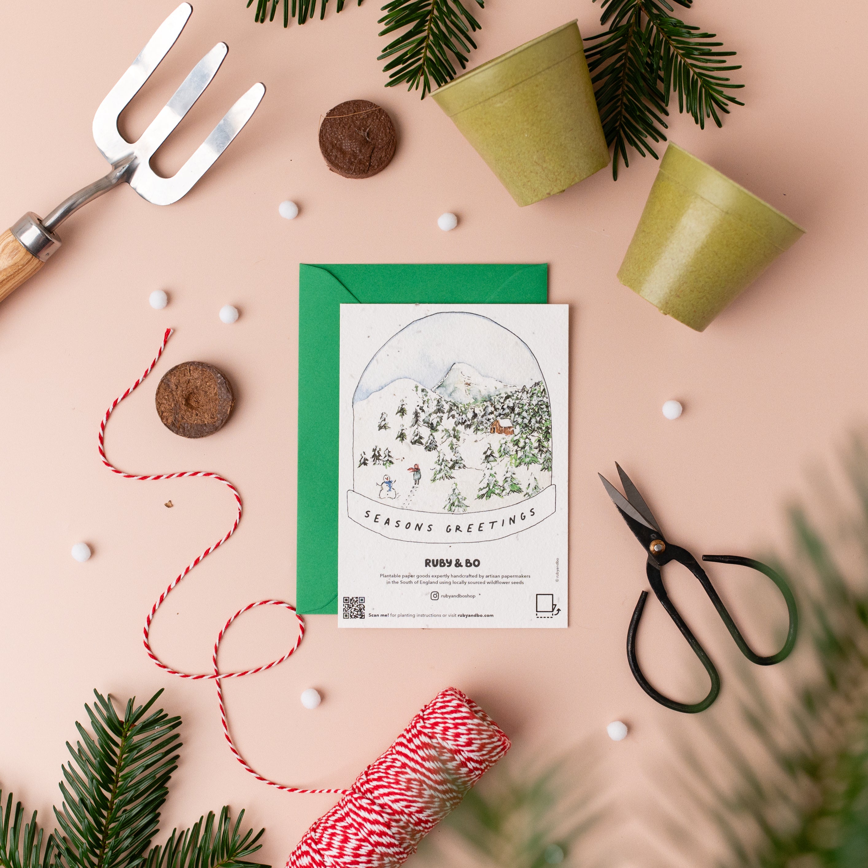 Snowglobe Plantable Christmas Card Set
