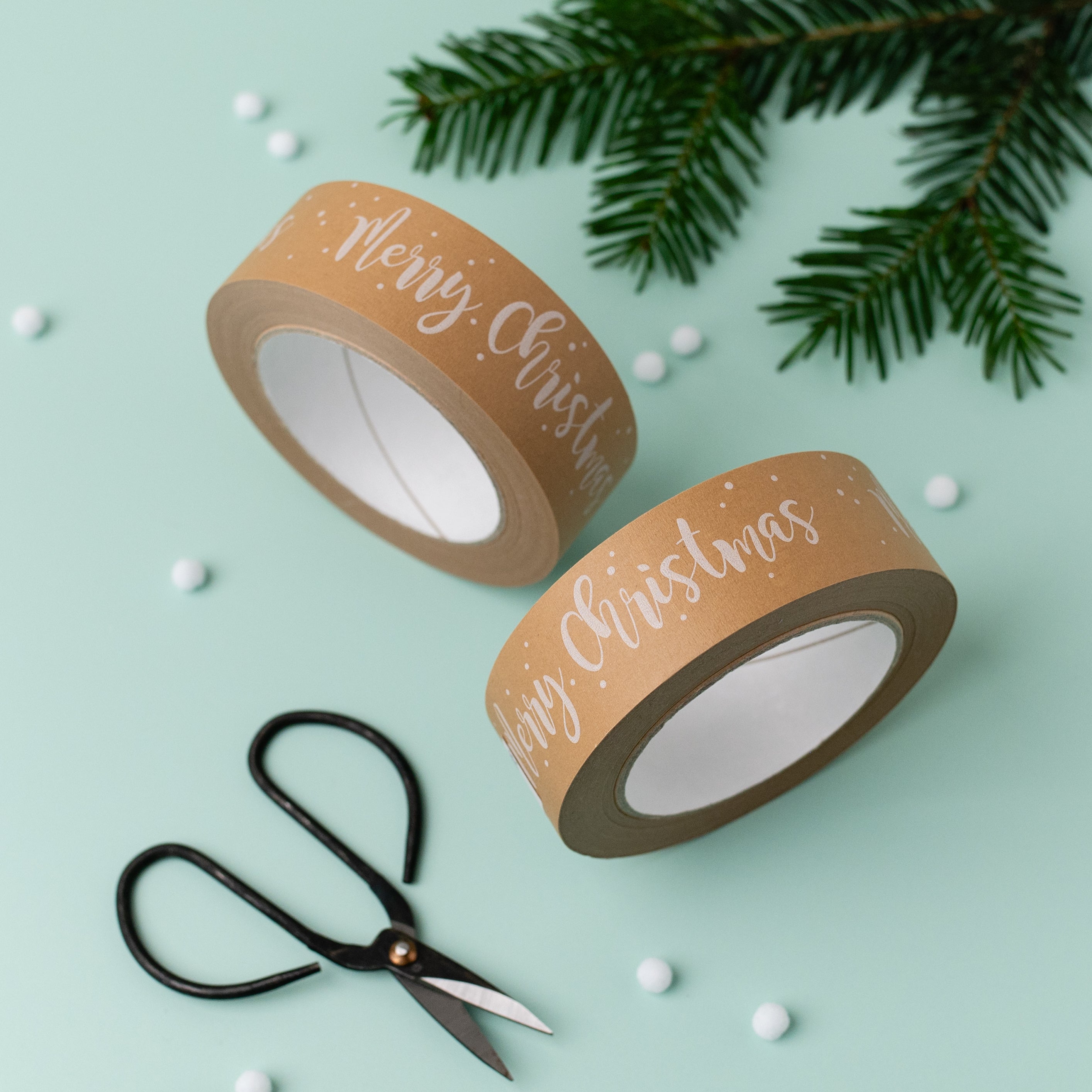 Merry Christmas Kraft Paper Tape