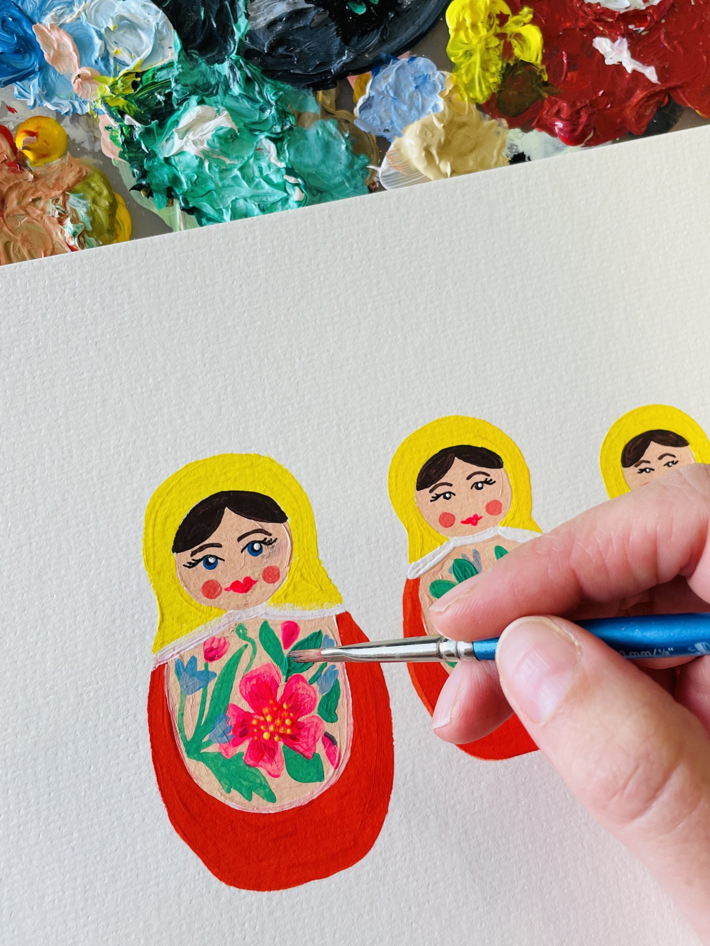 an image of an original russian doll painting