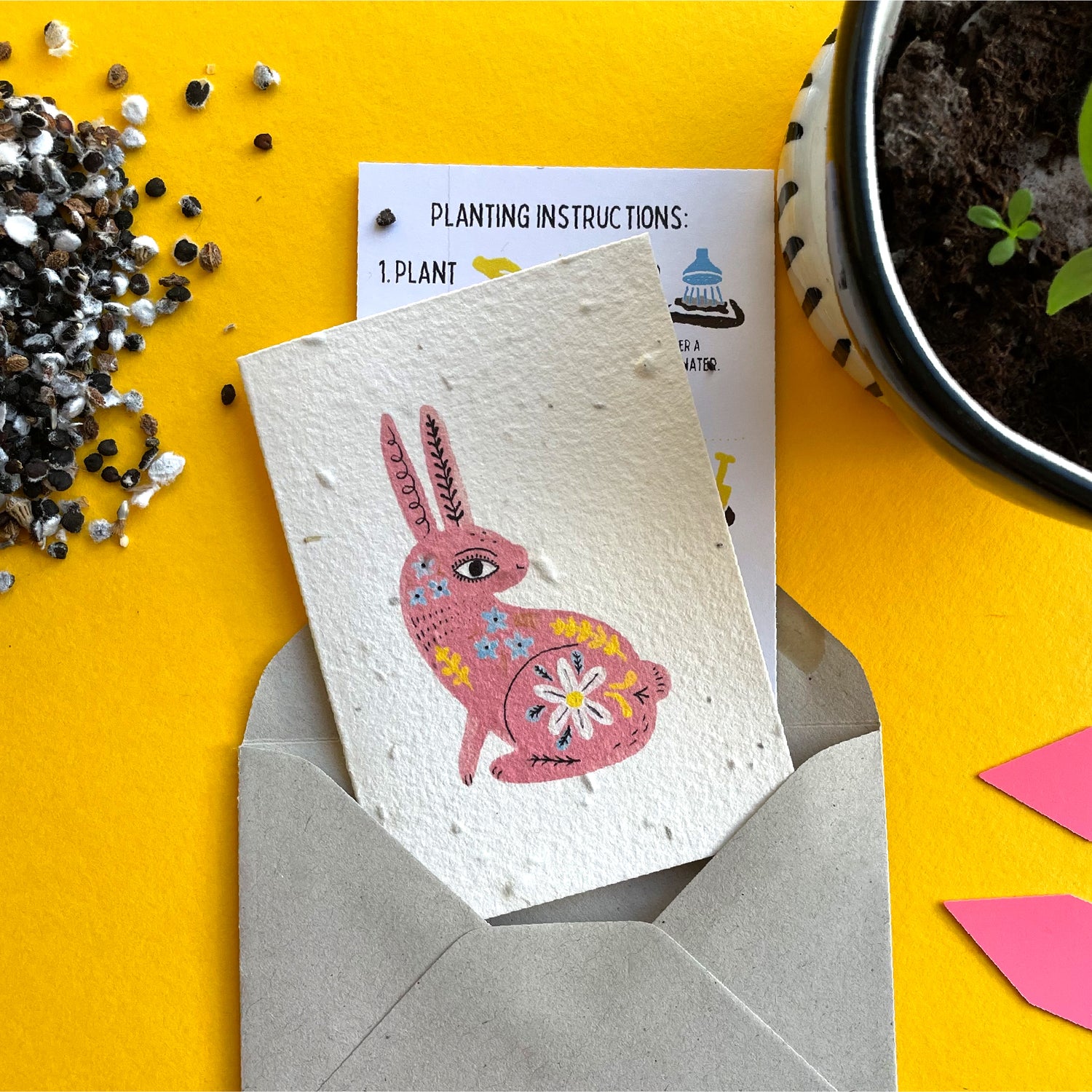 Bunny Plantable Notelet