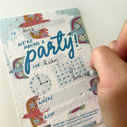 Tweet Tweet Plant-a-Party Invitation Set