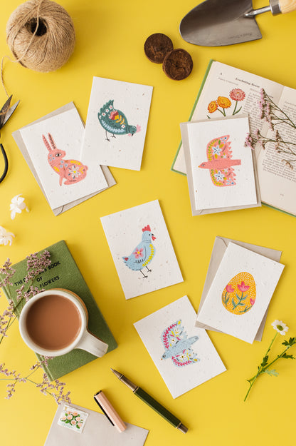Pecking Chicken Plantable Notelet