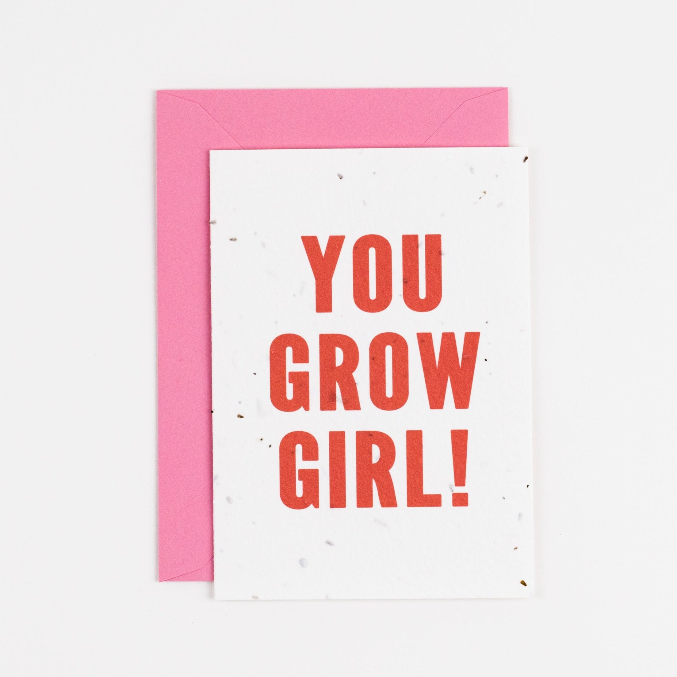 you grow girl plantable card