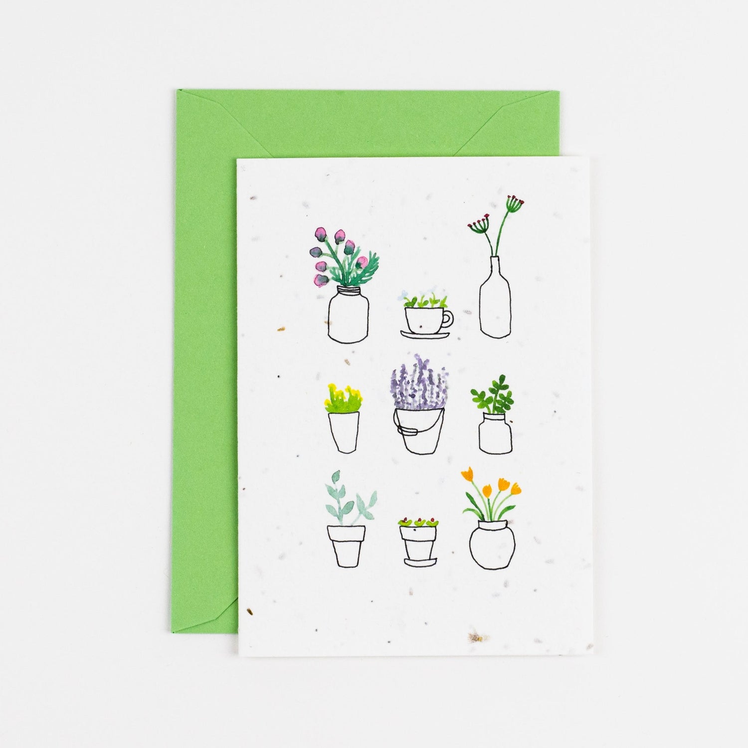 Pot plant plantable card