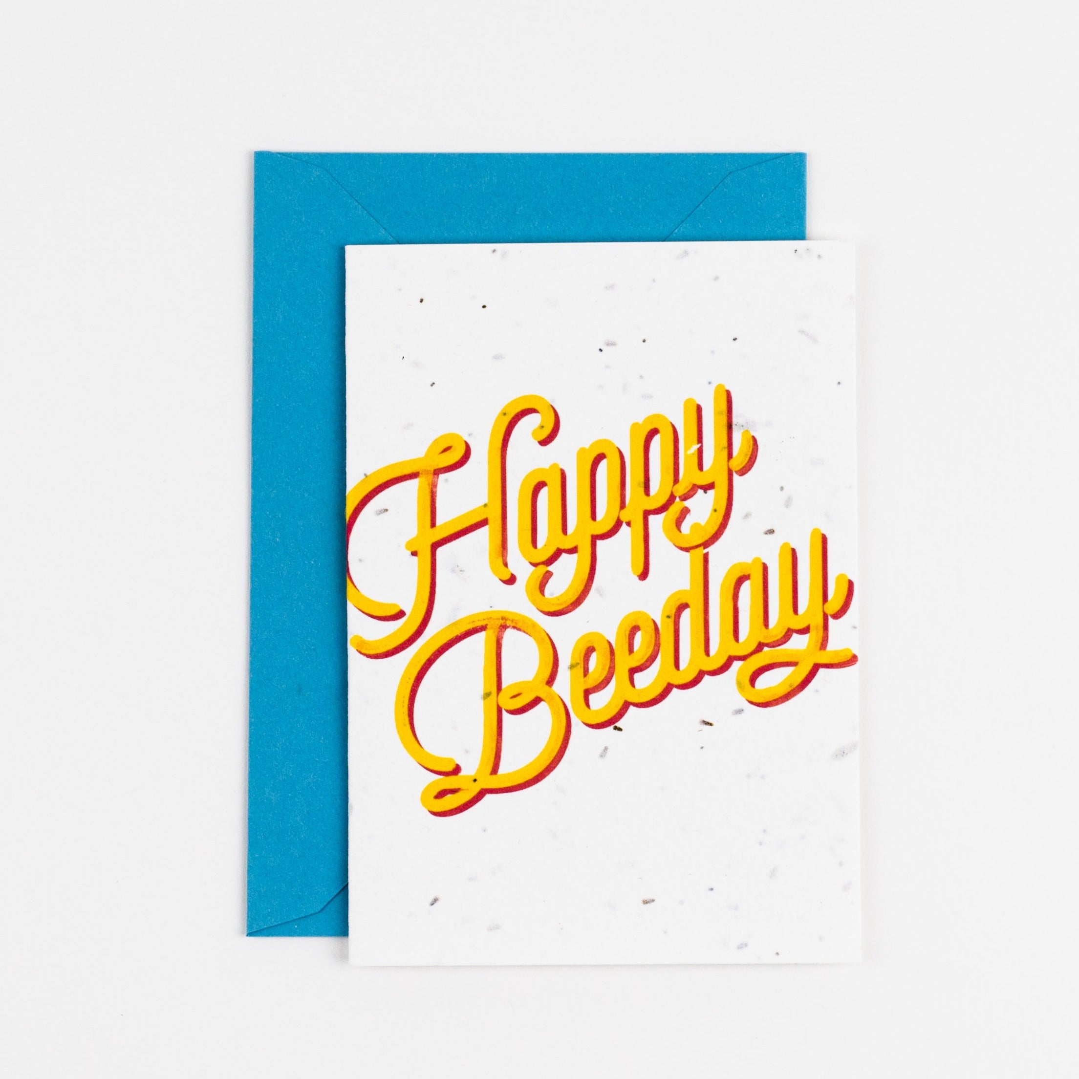 Happy beeday plantable birthday card