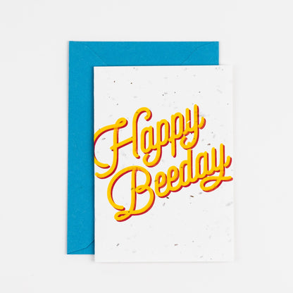 Happy beeday plantable birthday card