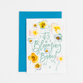 Its a blooming baby plantable new baby boy card