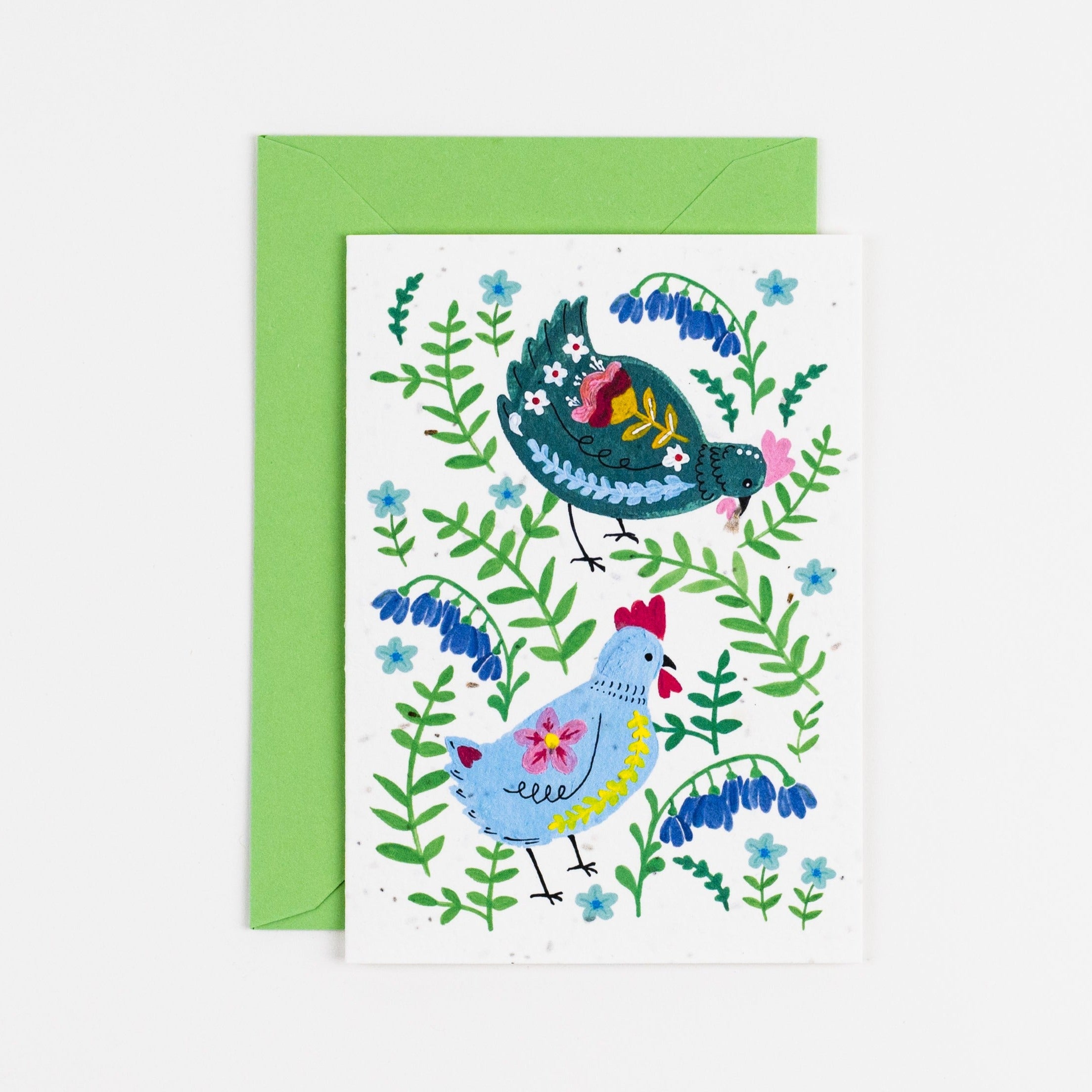 Spring Chicken plantable card