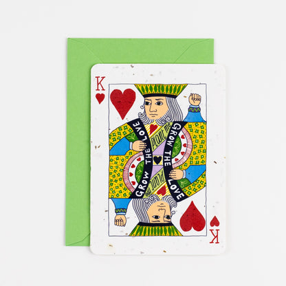 King of Hearts Plantable Card, White King