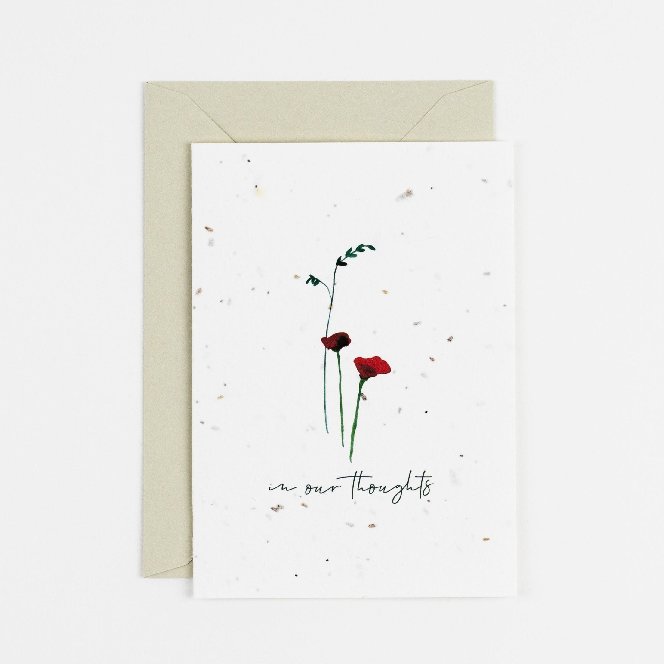 In Our Thoughts plantable sympathy card