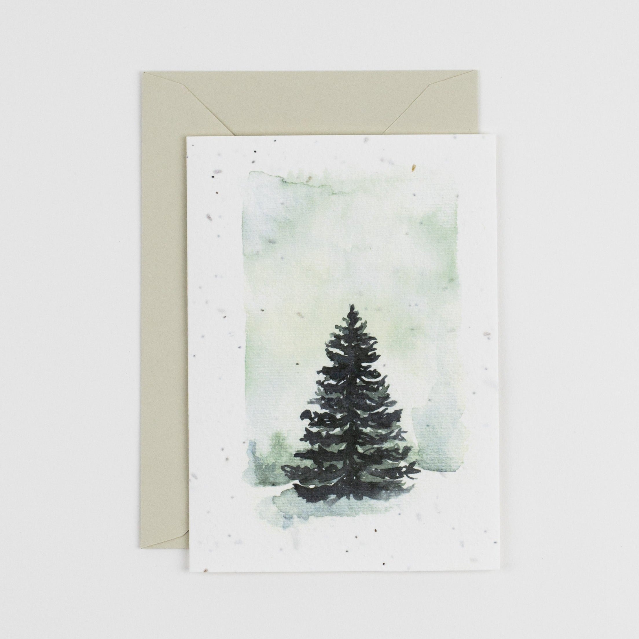 winter tree plantable card