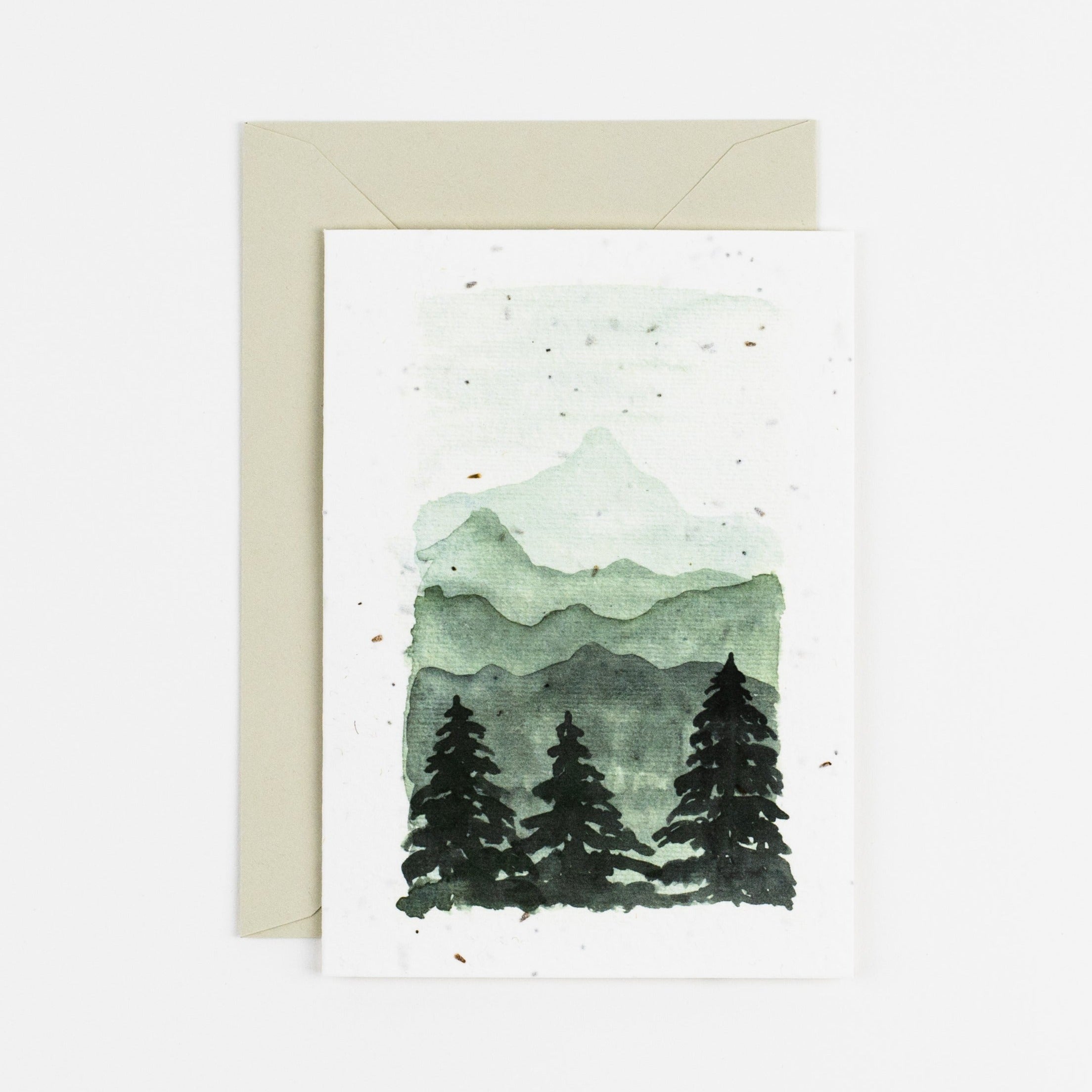 Winter Landscape Plantable Card