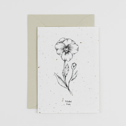 Violet Plantable Card