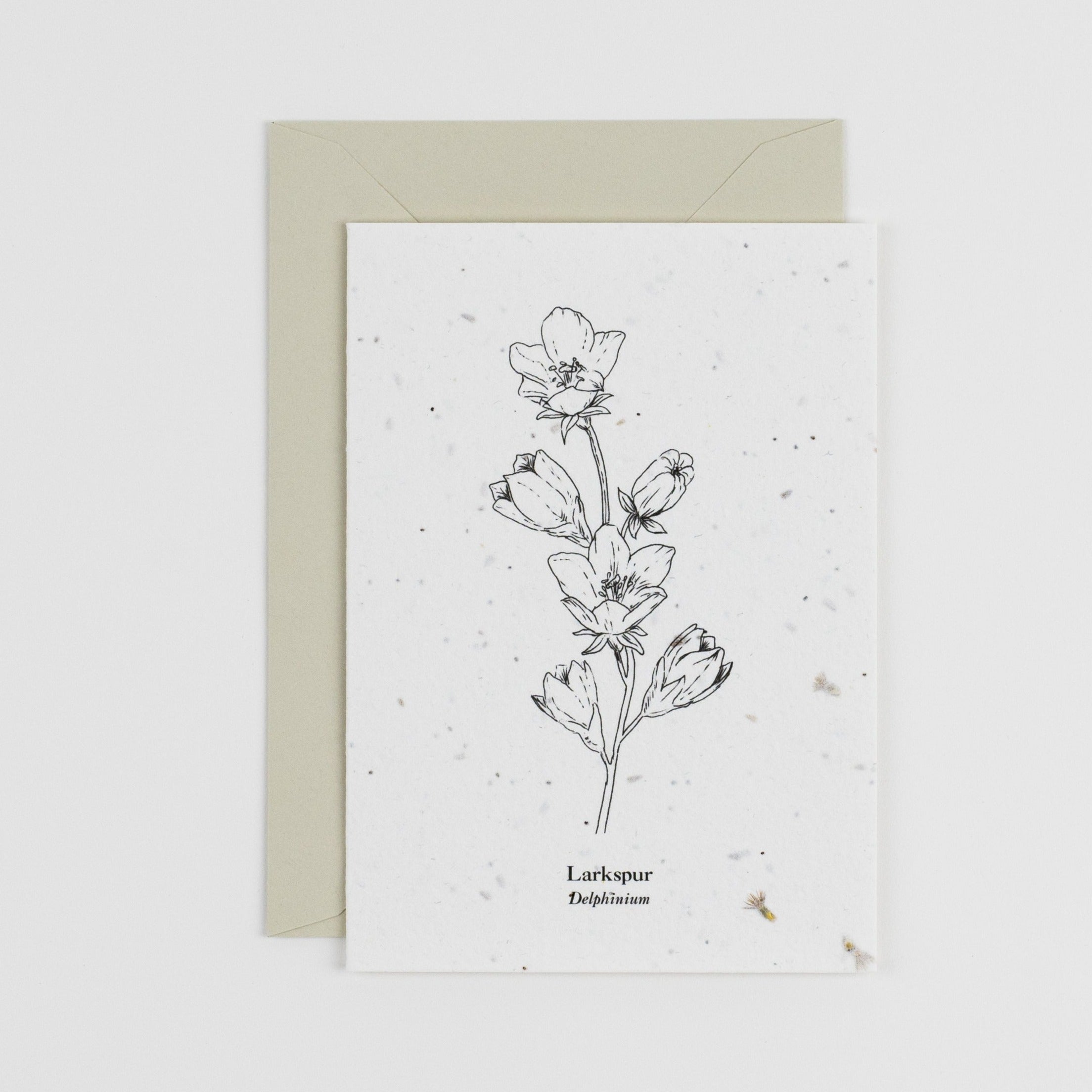 larkspur plantable card